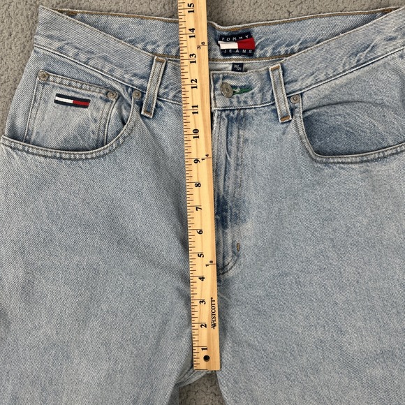Vintage 90s Tommy Hilfiger Freedom Jeans Men 32x34 (32x30) Blue Light Wash Denim - Picture 11 of 16